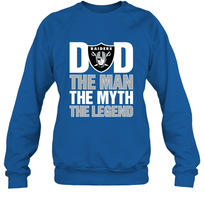 Load image into Gallery viewer, Oakland Raiders Dad The Man The Myth The Legend NFL Father&#39;s Day Crewneck Sweatshirt
