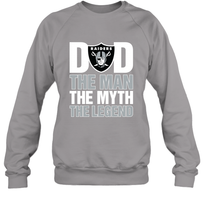 Load image into Gallery viewer, Oakland Raiders Dad The Man The Myth The Legend NFL Father&#39;s Day Crewneck Sweatshirt
