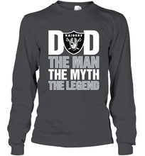 Load image into Gallery viewer, Oakland Raiders Dad The Man The Myth The Legend NFL Father&#39;s Day Long Sleeve T-Shirt
