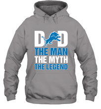 Load image into Gallery viewer, Detroit Lions Dad The Man The Myth The Legend NFL Father's Day Hooded Sweatshirt
