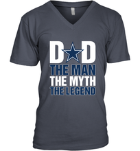 Load image into Gallery viewer, Dallas Cowboys Dad The Man The Myth The Legend NFL Father's Day Men's V-Neck T-Shirt
