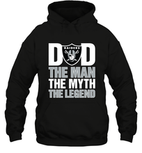 Load image into Gallery viewer, Oakland Raiders Dad The Man The Myth The Legend NFL Father&#39;s Day Hooded Sweatshirt
