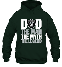 Load image into Gallery viewer, Oakland Raiders Dad The Man The Myth The Legend NFL Father&#39;s Day Hooded Sweatshirt
