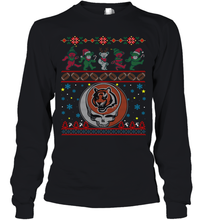Load image into Gallery viewer, Cincinnati Bengals Christmas Grateful Dead Jingle Bears Football Ugly Sweatshirt Youth Long Sleeve T-Shirt

