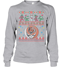 Load image into Gallery viewer, Cincinnati Bengals Christmas Grateful Dead Jingle Bears Football Ugly Sweatshirt Youth Long Sleeve T-Shirt

