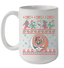 Load image into Gallery viewer, Cincinnati Bengals Christmas Grateful Dead Jingle Bears Football Ugly Sweatshirt Mug 15oz

