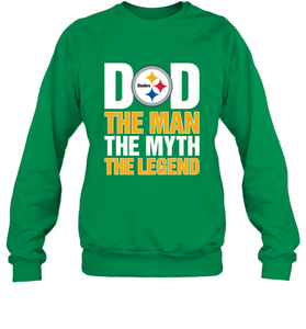 Pittsburgh Steelers Dad The Man The Myth The Legend NFL Father's Day Crewneck Sweatshirt