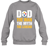 Load image into Gallery viewer, Pittsburgh Steelers Dad The Man The Myth The Legend NFL Father&#39;s Day Crewneck Sweatshirt
