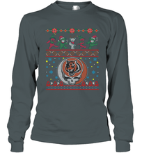 Load image into Gallery viewer, Cincinnati Bengals Christmas Grateful Dead Jingle Bears Football Ugly Sweatshirt Long Sleeve T-Shirt
