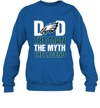 Load image into Gallery viewer, Philadelphia Eagles Dad The Man The Myth The Legend NFL Father&#39;s Day Crewneck Sweatshirt
