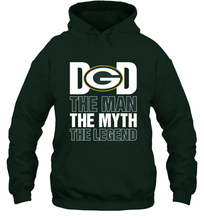 Load image into Gallery viewer, Green Bay Packers Dad The Man The Myth The Legend NFL Father's Day Hooded Sweatshirt
