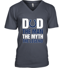 Load image into Gallery viewer, Indianapolis Colts Dad The Man The Myth The Legend NFL Father's Day Men's V-Neck T-Shirt
