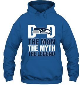 Seattle Seahawks Dad The Man The Myth The Legend NFL Father's Day Hooded Sweatshirt