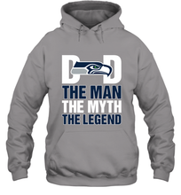 Load image into Gallery viewer, Seattle Seahawks Dad The Man The Myth The Legend NFL Father&#39;s Day Hooded Sweatshirt
