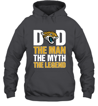 Load image into Gallery viewer, Jacksonville Jaguars Dad The Man The Myth The Legend NFL Father's Day Hooded Sweatshirt
