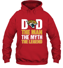 Load image into Gallery viewer, Jacksonville Jaguars Dad The Man The Myth The Legend NFL Father's Day Hooded Sweatshirt
