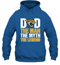 Load image into Gallery viewer, Jacksonville Jaguars Dad The Man The Myth The Legend NFL Father's Day Hooded Sweatshirt
