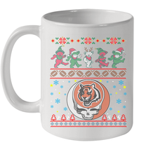 Load image into Gallery viewer, Cincinnati Bengals Christmas Grateful Dead Jingle Bears Football Ugly Sweatshirt Mug 11oz
