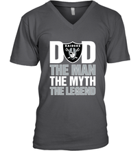 Load image into Gallery viewer, Oakland Raiders Dad The Man The Myth The Legend NFL Father&#39;s Day Men&#39;s V-Neck T-Shirt
