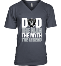 Load image into Gallery viewer, Oakland Raiders Dad The Man The Myth The Legend NFL Father&#39;s Day Men&#39;s V-Neck T-Shirt
