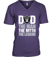 Load image into Gallery viewer, Oakland Raiders Dad The Man The Myth The Legend NFL Father&#39;s Day Men&#39;s V-Neck T-Shirt
