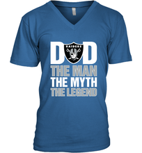 Load image into Gallery viewer, Oakland Raiders Dad The Man The Myth The Legend NFL Father&#39;s Day Men&#39;s V-Neck T-Shirt

