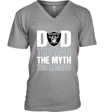Load image into Gallery viewer, Oakland Raiders Dad The Man The Myth The Legend NFL Father&#39;s Day Men&#39;s V-Neck T-Shirt
